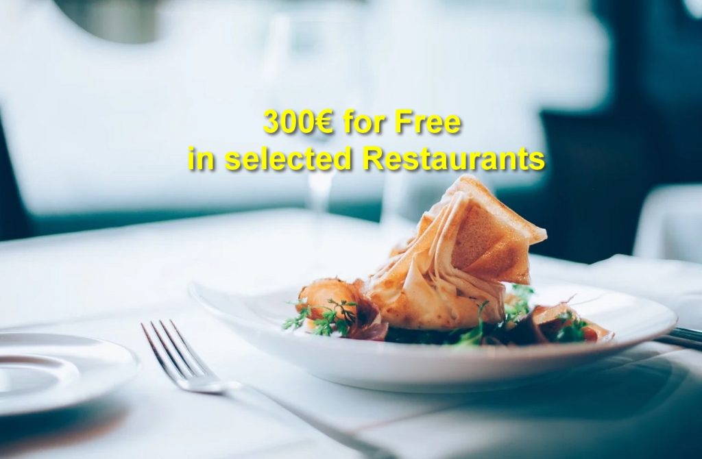 American Express: 300€ For Free in Selected Restaurants
